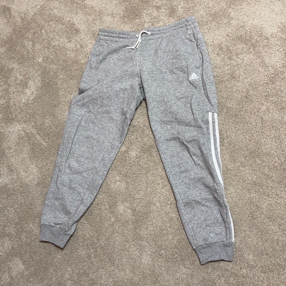 Gray Adidas joggers. Size Medium.